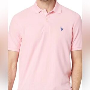U.S. Polo Assn. Pink Men's Slim Fit Polo Shirt